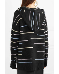 Черный вязаный свободный свитер от Victor Glemaud