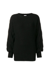 Черный вязаный свободный свитер от P.A.R.O.S.H.