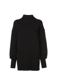 Черный вязаный свободный свитер от Proenza Schouler