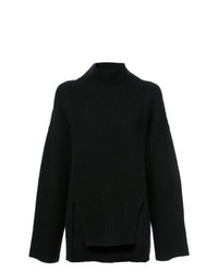 Черный вязаный свободный свитер от Sally Lapointe