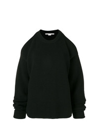 Черный вязаный свободный свитер от Stella McCartney