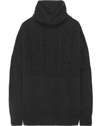 Черный вязаный свободный свитер от The Row