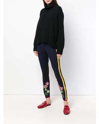 Черный вязаный свободный свитер от Ermanno Scervino