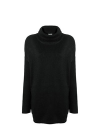 Черный вязаный свободный свитер от Twin-Set