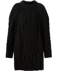 Черный вязаный свободный свитер от Vera Wang