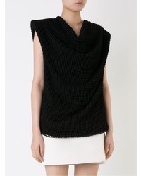 Черный вязаный топ без рукавов от Zaid Affas