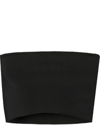 Черный вязаный укороченный топ от Calvin Klein Collection