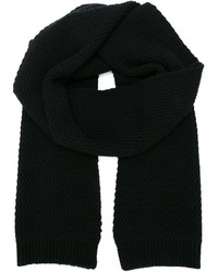 Мужской черный вязаный шарф от Ami