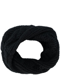 Мужской черный вязаный шарф от Balmain