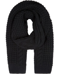 Мужской черный вязаный шарф от Versace