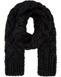 Мужской черный вязаный шарф от Junya Watanabe