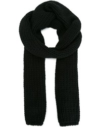 Мужской черный вязаный шарф от DSQUARED2