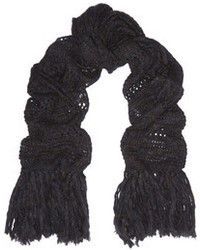Женский черный вязаный шарф от Etoile Isabel Marant