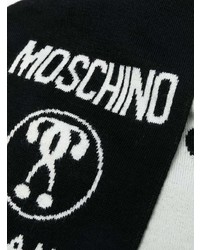 Мужской черный вязаный шарф от Moschino