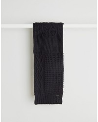 Мужской черный вязаный шарф от Diesel