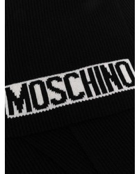 Мужской черный вязаный шарф от Moschino