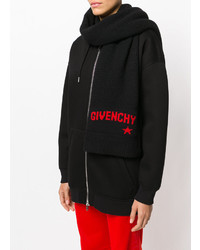 Женский черный вязаный шарф от Givenchy