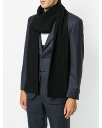 Мужской черный вязаный шарф от Neil Barrett