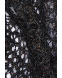 Женский черный вязаный шарф от Etoile Isabel Marant