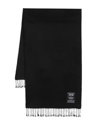 Мужской черный вязаный шарф от VERSACE JEANS COUTURE