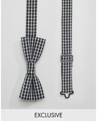 Мужской черный галстук-бабочка в шотландскую клетку от Reclaimed Vintage