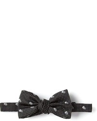 Мужской черный галстук-бабочка с принтом от Alexander McQueen