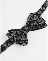 Мужской черный галстук-бабочка с принтом от Reclaimed Vintage
