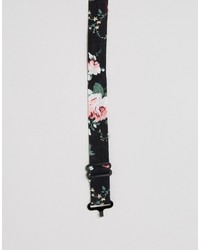 Мужской черный галстук-бабочка с цветочным принтом от Reclaimed Vintage