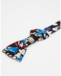 Мужской черный галстук-бабочка с цветочным принтом от Reclaimed Vintage