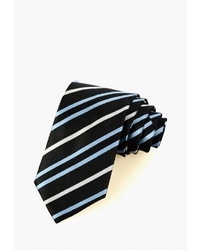 Мужской черный галстук в вертикальную полоску от Churchill accessories