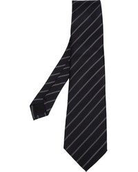 Мужской черный галстук в вертикальную полоску от Comme des Garcons