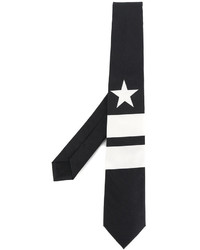 Мужской черный галстук в вертикальную полоску от Givenchy