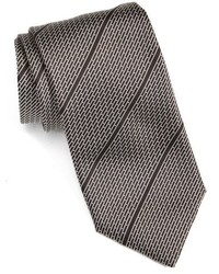 Черный галстук в горизонтальную полоску