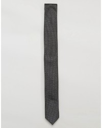 Мужской черный галстук в горизонтальную полоску от Asos