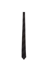 Мужской черный галстук в горизонтальную полоску от Givenchy