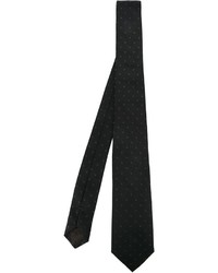Мужской черный галстук в горошек от Canali