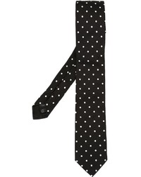 Мужской черный галстук в горошек от Dolce & Gabbana