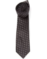 Мужской черный галстук в горошек от Lanvin