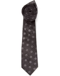 Мужской черный галстук в горошек от Lanvin