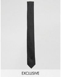 Мужской черный галстук в горошек от Reclaimed Vintage