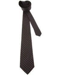 Мужской черный галстук в горошек от Saint Laurent