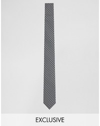 Мужской черный галстук в клетку от Reclaimed Vintage