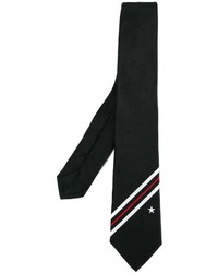 Мужской черный галстук с вышивкой от Givenchy