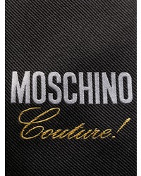 Мужской черный галстук с вышивкой от Moschino