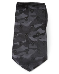 Черный галстук с камуфляжным принтом