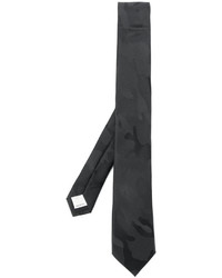 Мужской черный галстук с камуфляжным принтом от Valentino
