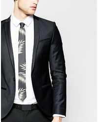 Мужской черный галстук с принтом от Asos