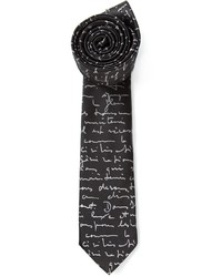 Мужской черный галстук с принтом от Christian Dior