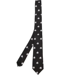 Мужской черный галстук с принтом от Dolce & Gabbana