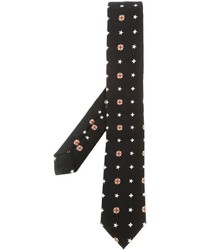 Мужской черный галстук с принтом от Givenchy